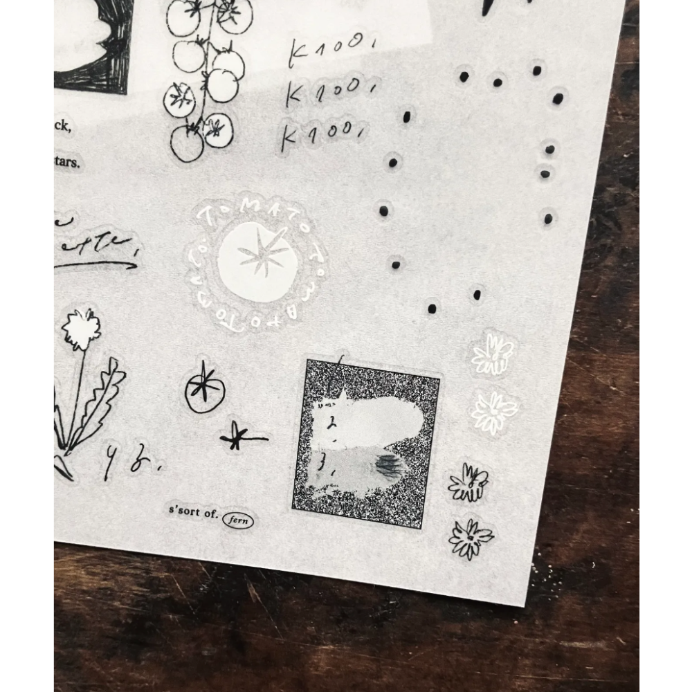 羊君 Uncolored Things A6尺寸 轉印貼紙組【立夏手帳生活】-細節圖3