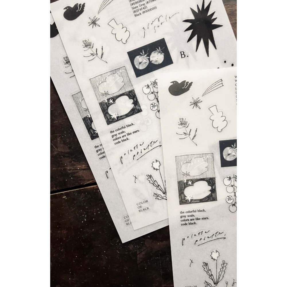 羊君 Uncolored Things A6尺寸 轉印貼紙組【立夏手帳生活】-細節圖4