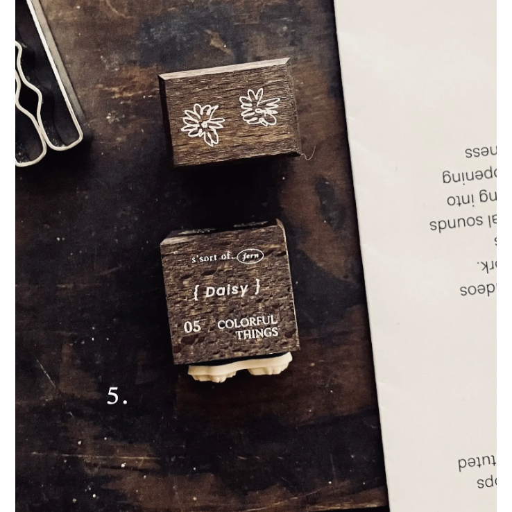 【5款】羊君 Colorful Things 復古櫸木印章【立夏手帳生活】-細節圖5