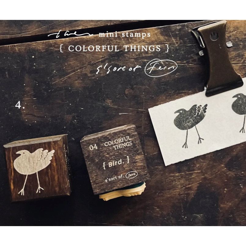 【5款】羊君 Colorful Things 復古櫸木印章【立夏手帳生活】-規格圖10