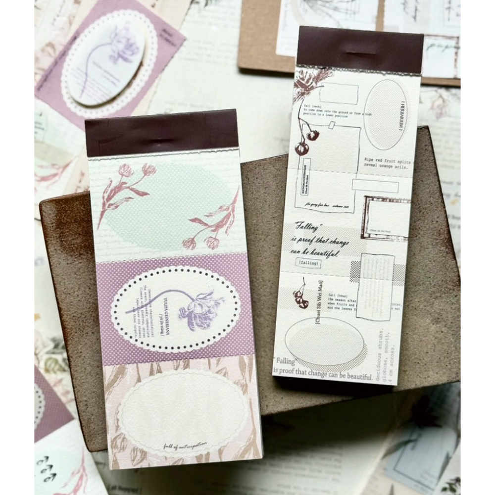 竹工凡花  秋冬季的便簽本們 II 鬱金香/垂絲衛矛 便條紙 手帳素材【立夏手帳生活】-細節圖6