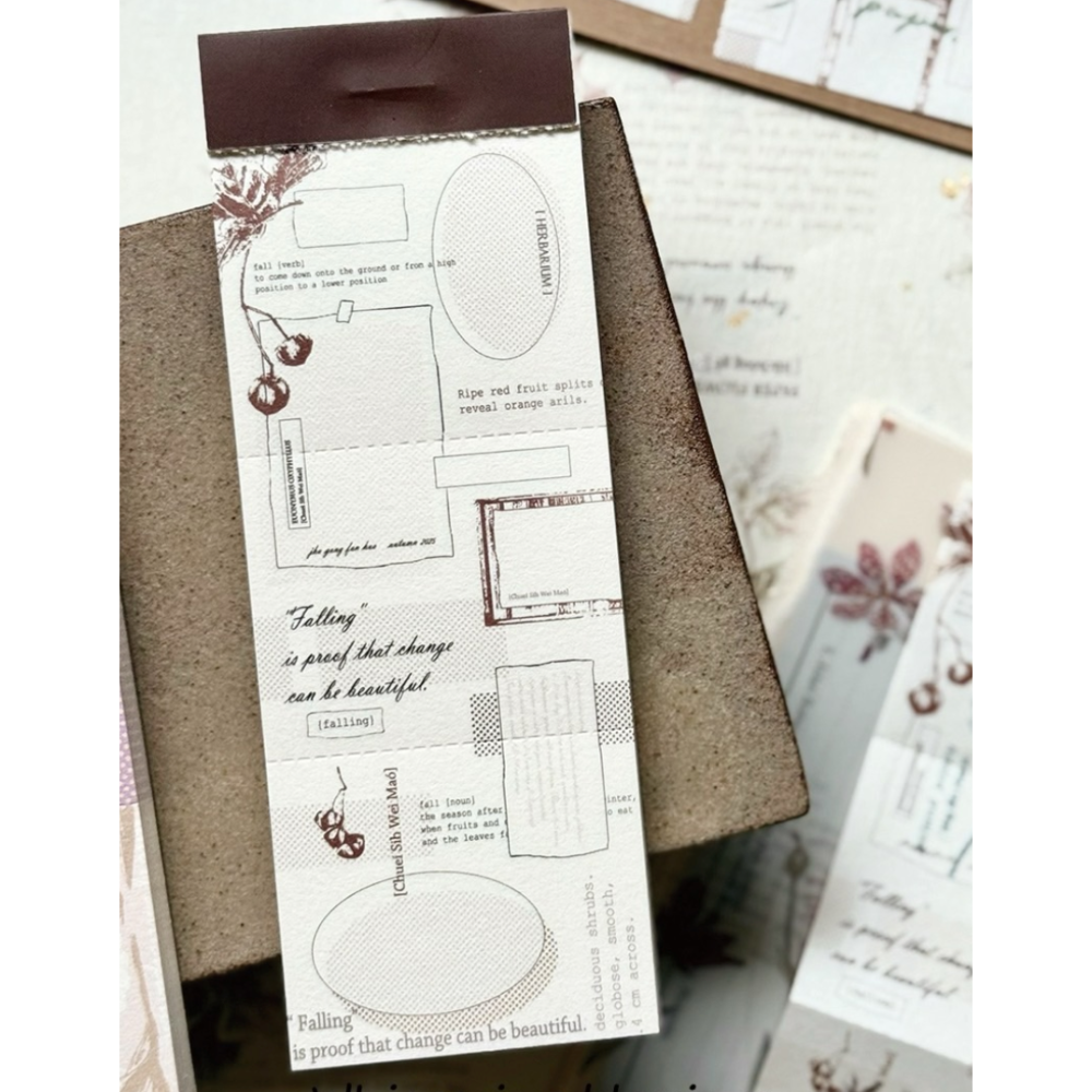 竹工凡花  秋冬季的便簽本們 II 鬱金香/垂絲衛矛 便條紙 手帳素材【立夏手帳生活】-規格圖6