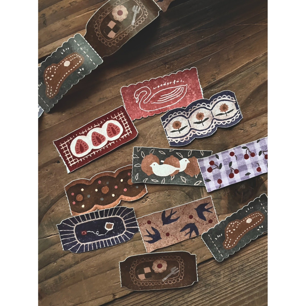 微瘋畫室 布標 2.5cm造型紙膠帶【立夏手帳生活】-細節圖3