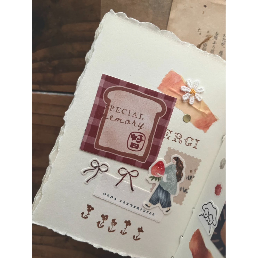 微瘋畫室 香噴噴記憶 4.5cm付籤貼紙卷【立夏手帳生活】-細節圖6