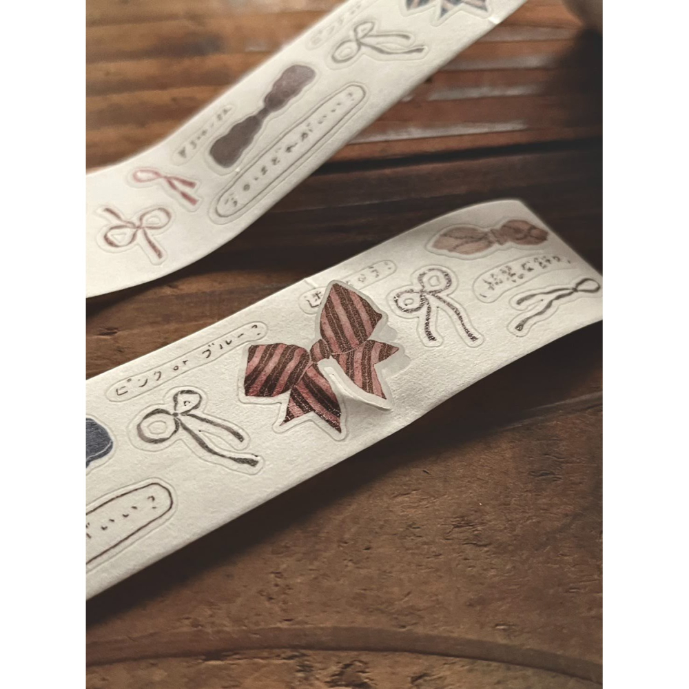 微瘋畫室 蝴蝶結 3cm切形和紙膠帶【立夏手帳生活】-細節圖3