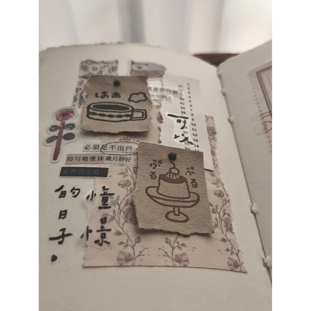 【4款】微瘋畫室 點心時間系列 深色染木印章【立夏手帳生活】-細節圖10