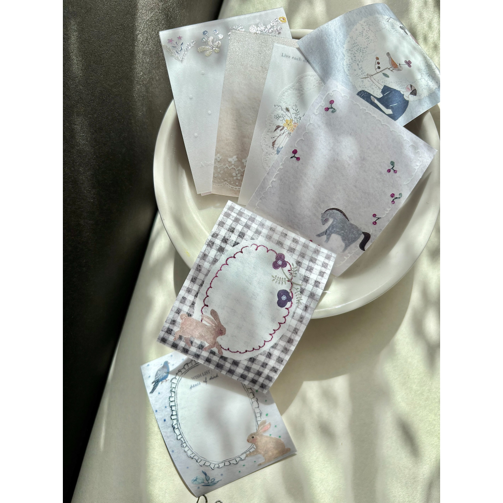 Pion 森の詩of the forest 4.5cm描圖紙付箋膠帶【立夏手帳生活】-細節圖3