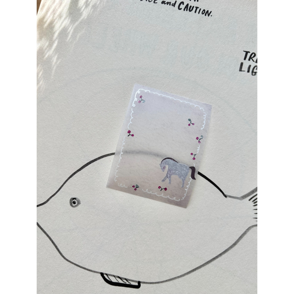 Pion 森の詩of the forest 4.5cm描圖紙付箋膠帶【立夏手帳生活】-細節圖5