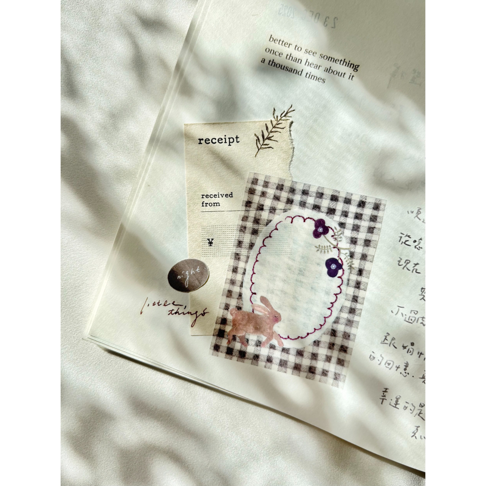 Pion 森の詩of the forest 4.5cm描圖紙付箋膠帶【立夏手帳生活】-細節圖7