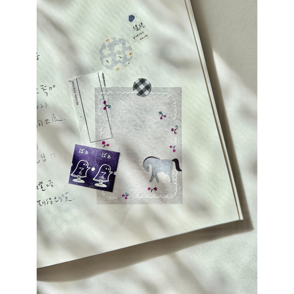 Pion 森の詩of the forest 4.5cm描圖紙付箋膠帶【立夏手帳生活】-細節圖6