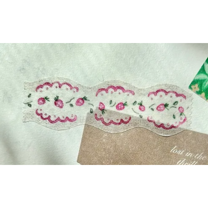 【造型3款】Pion「花灰/草莓/流蘇」1.5cm和紙膠帶【立夏手帳生活】-規格圖6