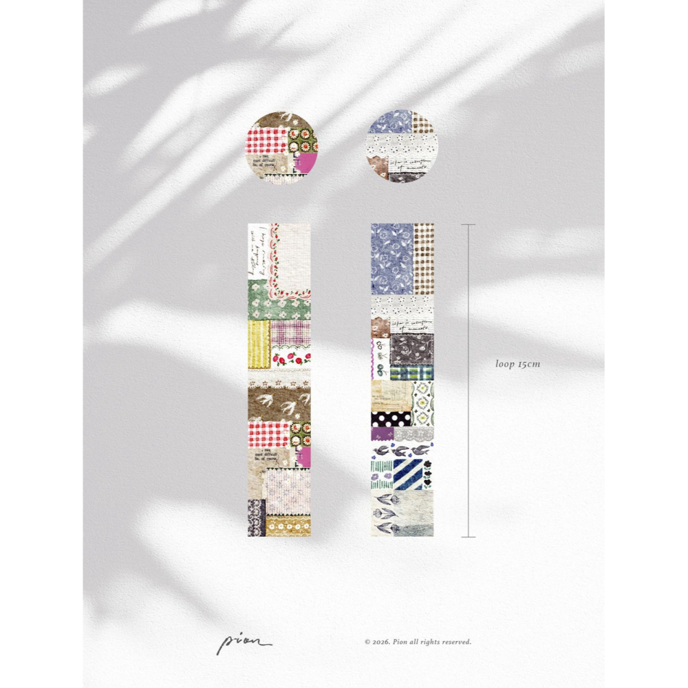 【2款】Pion「日光藍調Sunlight/春野小徑Spring」3cm和紙膠帶【立夏手帳生活】-細節圖4