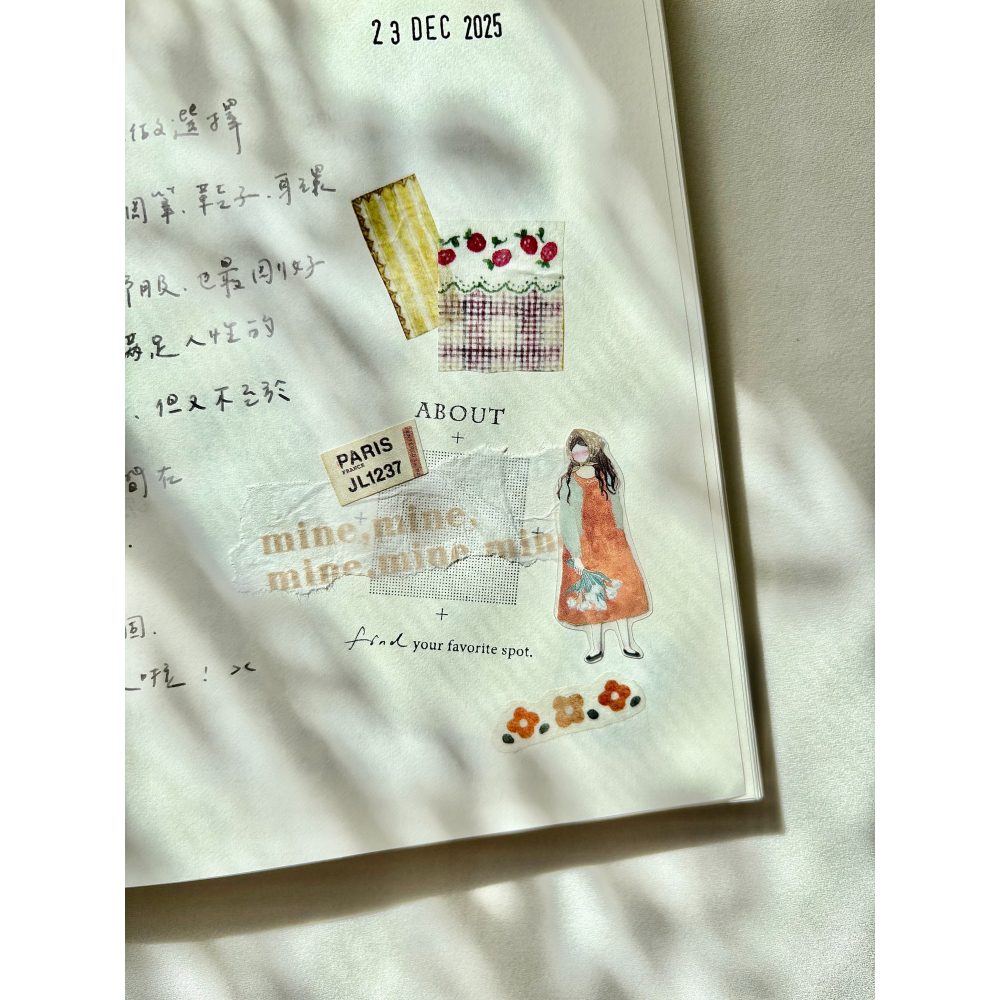 【2款】Pion「日光藍調Sunlight/春野小徑Spring」3cm和紙膠帶【立夏手帳生活】-細節圖8