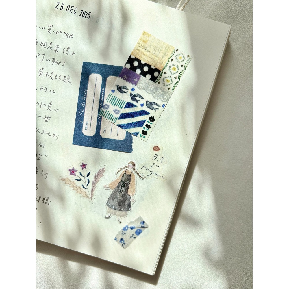 【2款】Pion「日光藍調Sunlight/春野小徑Spring」3cm和紙膠帶【立夏手帳生活】-細節圖9