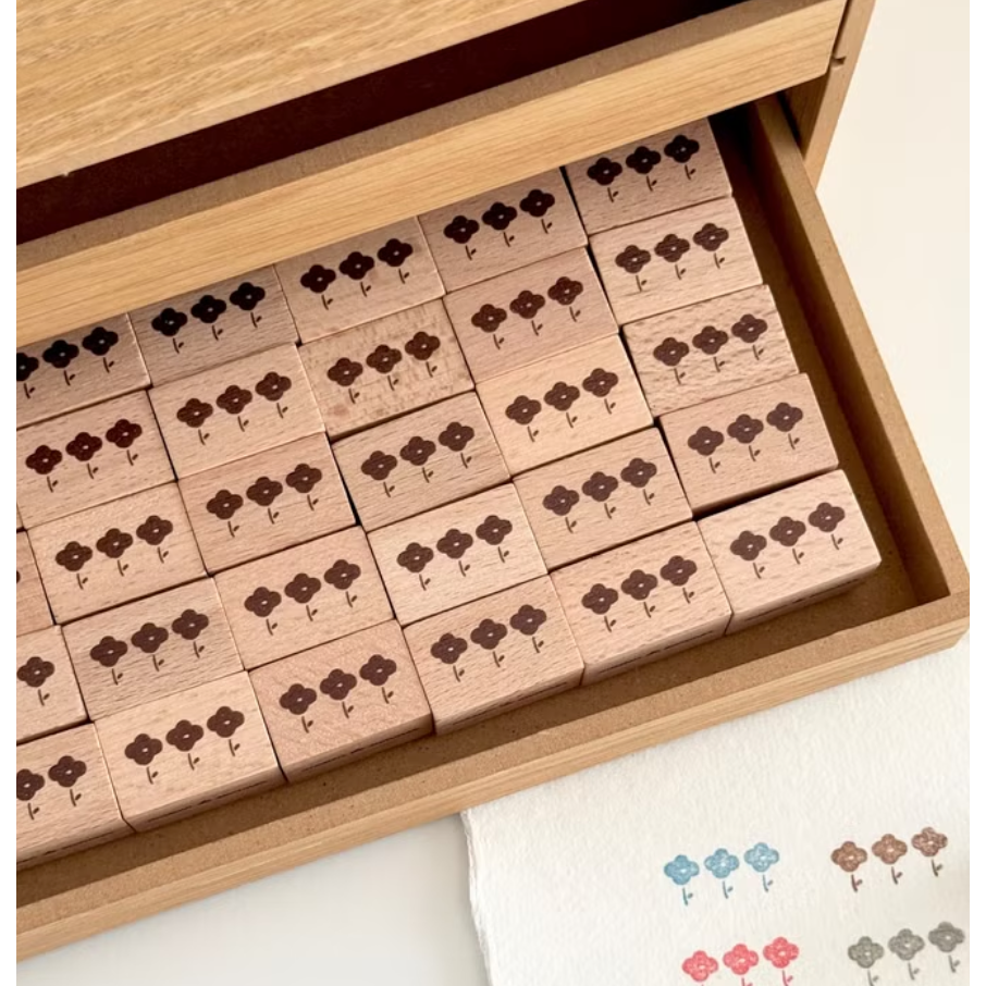 Maison de Summer夏日小屋 Three flowers 印章【立夏手帳生活】-細節圖3