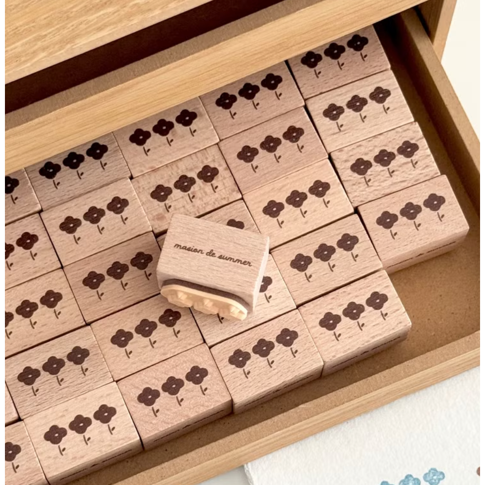 Maison de Summer夏日小屋 Three flowers 印章【立夏手帳生活】-細節圖4