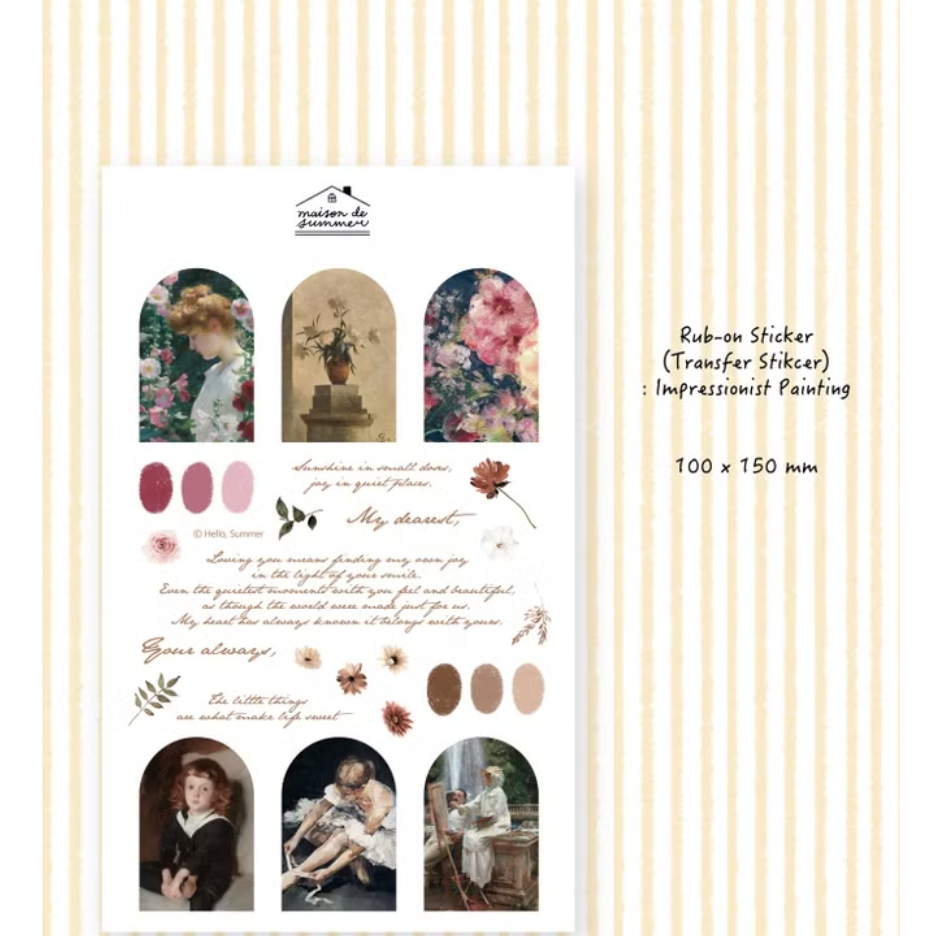 【4款】Maison de Summer夏日小屋 轉印貼紙【立夏手帳生活】-規格圖6
