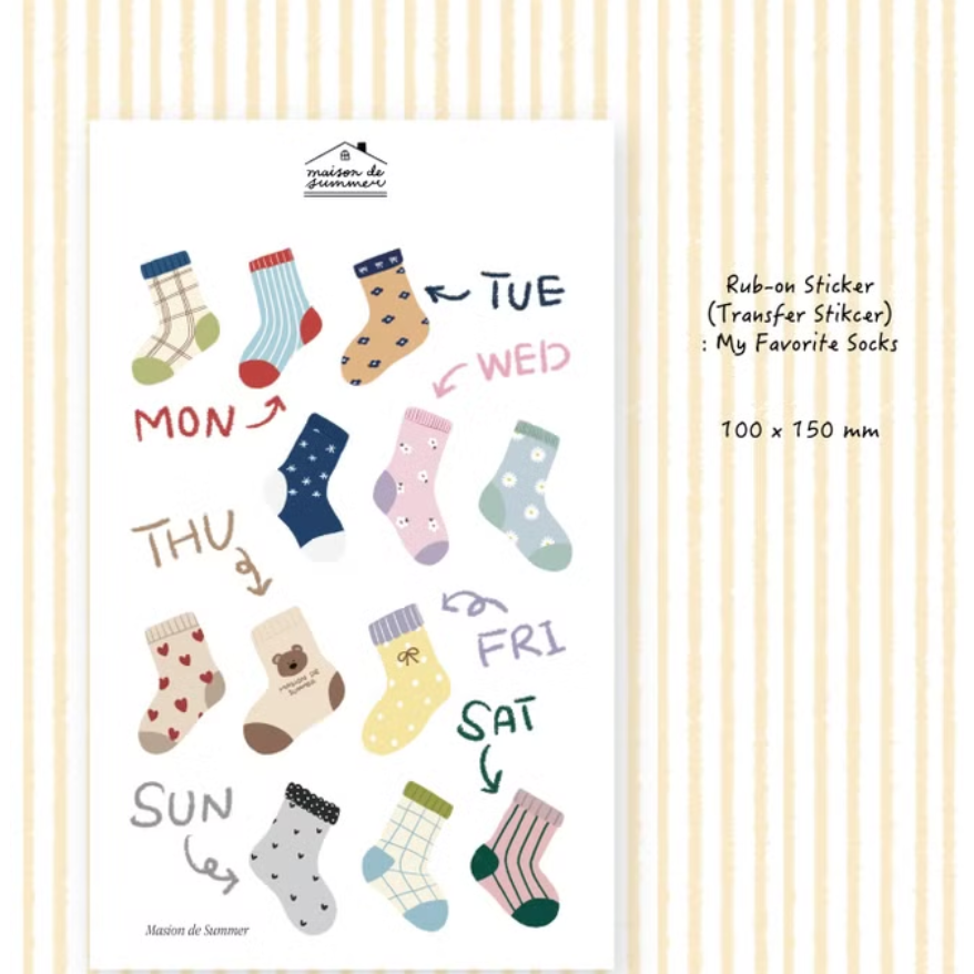 【4款】Maison de Summer夏日小屋 轉印貼紙【立夏手帳生活】-規格圖6