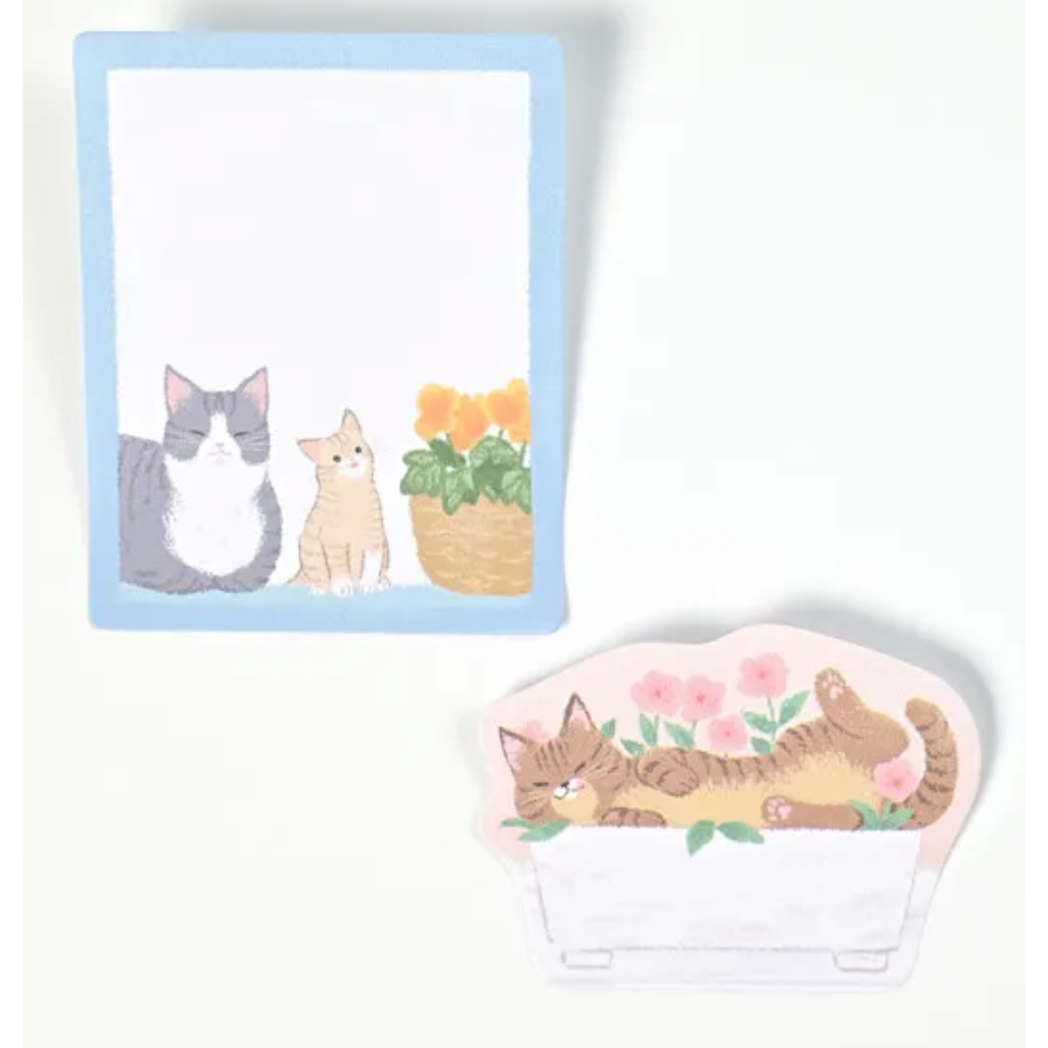 【4款】NB社 雙尺寸造型付籤 貓咪朋友系列 日本製【立夏手帳生活】-細節圖7
