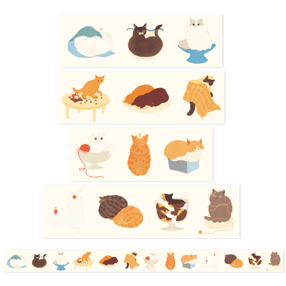 【7款】日本RYU-RYU「mula系列」透明紙膠帶【立夏手帳生活】-細節圖5