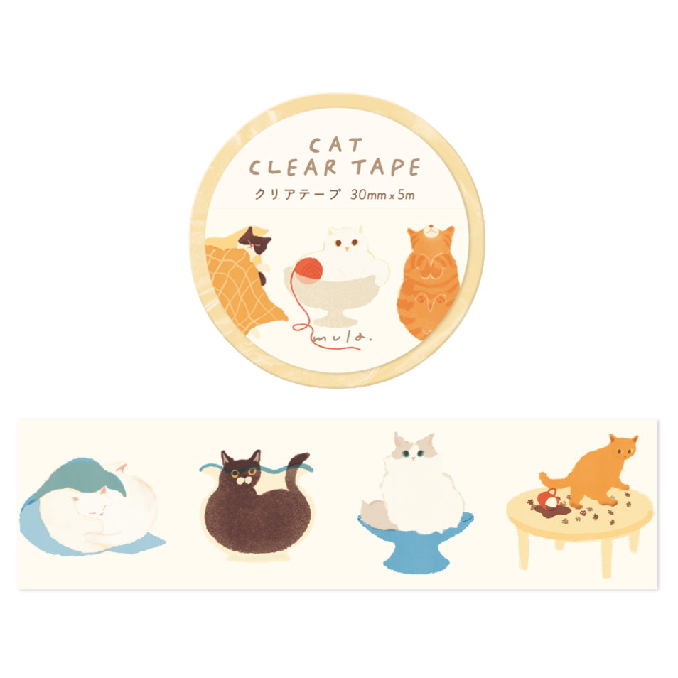 【7款】日本RYU-RYU「mula系列」透明紙膠帶【立夏手帳生活】-規格圖10