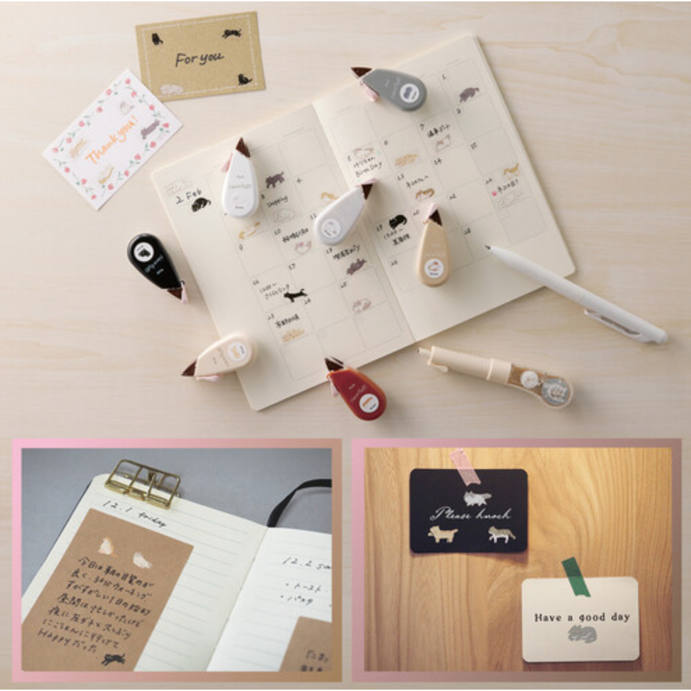 【限定7款】日本PLUS Neko Rush 花邊帶貼紙 【立夏手帳生活】-細節圖10