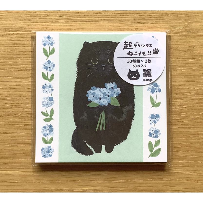 【30款綜合包】4legs 貓咪雙面便簽組 30種貓咪各2張 4 legs 貓咪 日本製【立夏手帳生活】-細節圖2