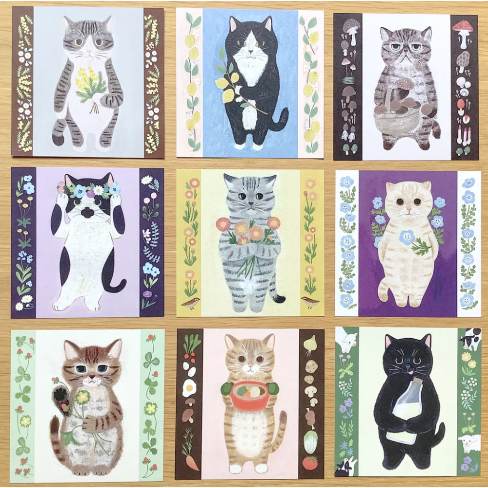 【30款綜合包】4legs 貓咪雙面便簽組 30種貓咪各2張 4 legs 貓咪 日本製【立夏手帳生活】-細節圖4