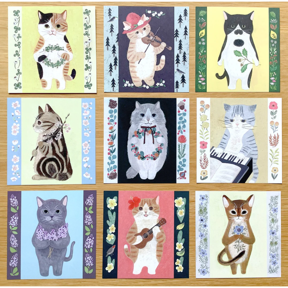 【30款綜合包】4legs 貓咪雙面便簽組 30種貓咪各2張 4 legs 貓咪 日本製【立夏手帳生活】-細節圖5