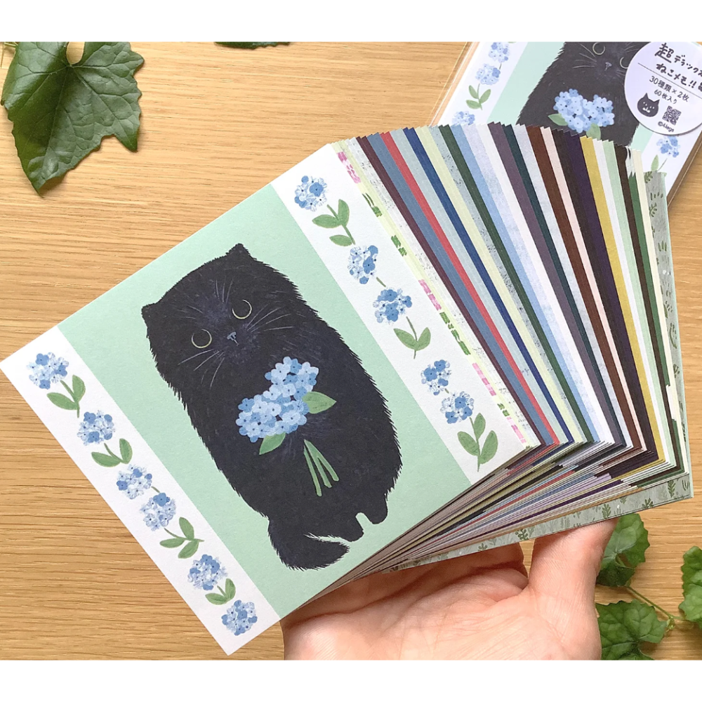 【30款綜合包】4legs 貓咪雙面便簽組 30種貓咪各2張 4 legs 貓咪 日本製【立夏手帳生活】-細節圖7