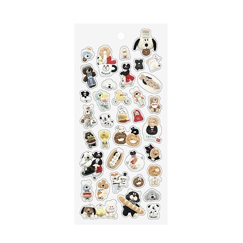 【9款】日本FRONTIER 透明貼紙組 插畫小劇場系列 日本製【立夏手帳生活】-規格圖9