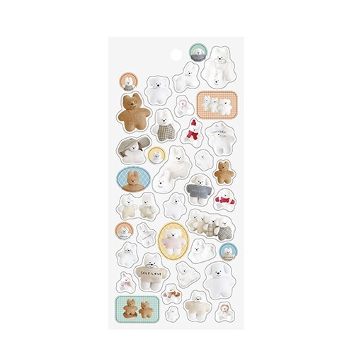 【9款】日本FRONTIER 透明貼紙組 插畫小劇場系列 日本製【立夏手帳生活】-規格圖9