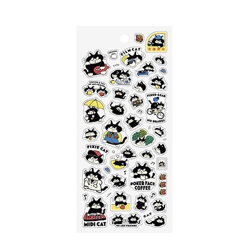 【9款】日本FRONTIER 透明貼紙組 插畫小劇場系列 日本製【立夏手帳生活】-規格圖9