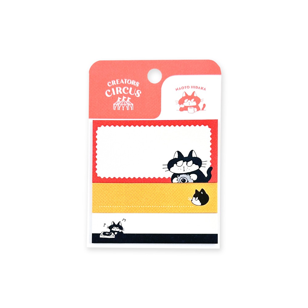 【3款】日本FRONTIER 付籤貼紙組 便利貼 插畫小劇場系列 日本製【立夏手帳生活】-規格圖3