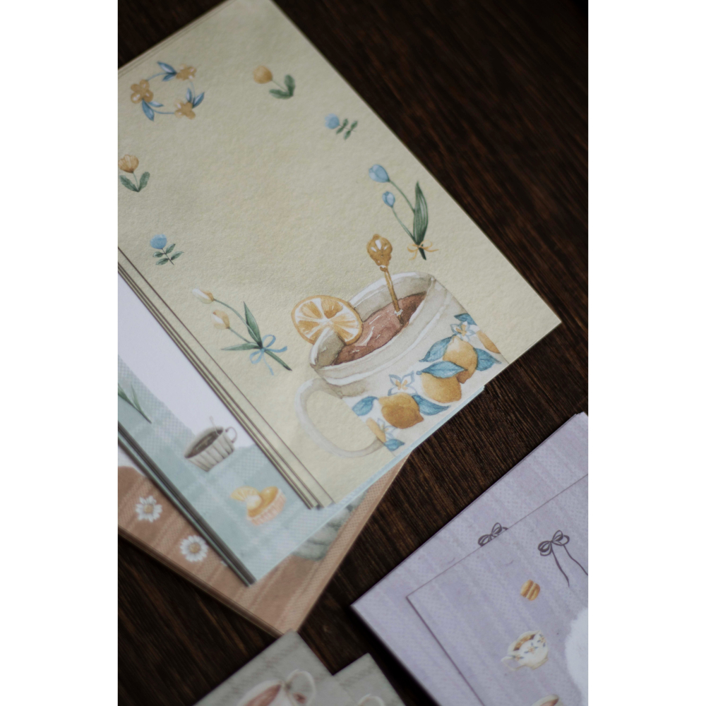 【2款】樂意loidesign『檸檬馬克杯/檸檬與小鳥盤』mini 6 便箋本 便簽本【立夏手帳生活】-細節圖4