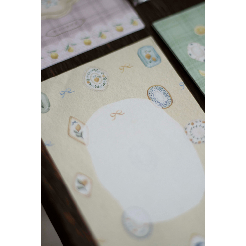 【2款】樂意loidesign『檸檬馬克杯/檸檬與小鳥盤』mini 6 便箋本 便簽本【立夏手帳生活】-細節圖8