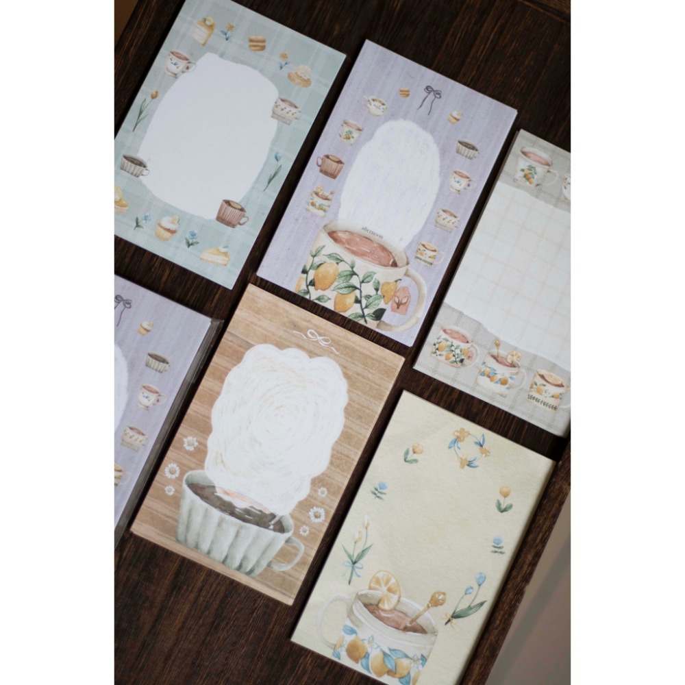 【2款】樂意loidesign『檸檬馬克杯/檸檬與小鳥盤』mini 6 便箋本 便簽本【立夏手帳生活】-規格圖11