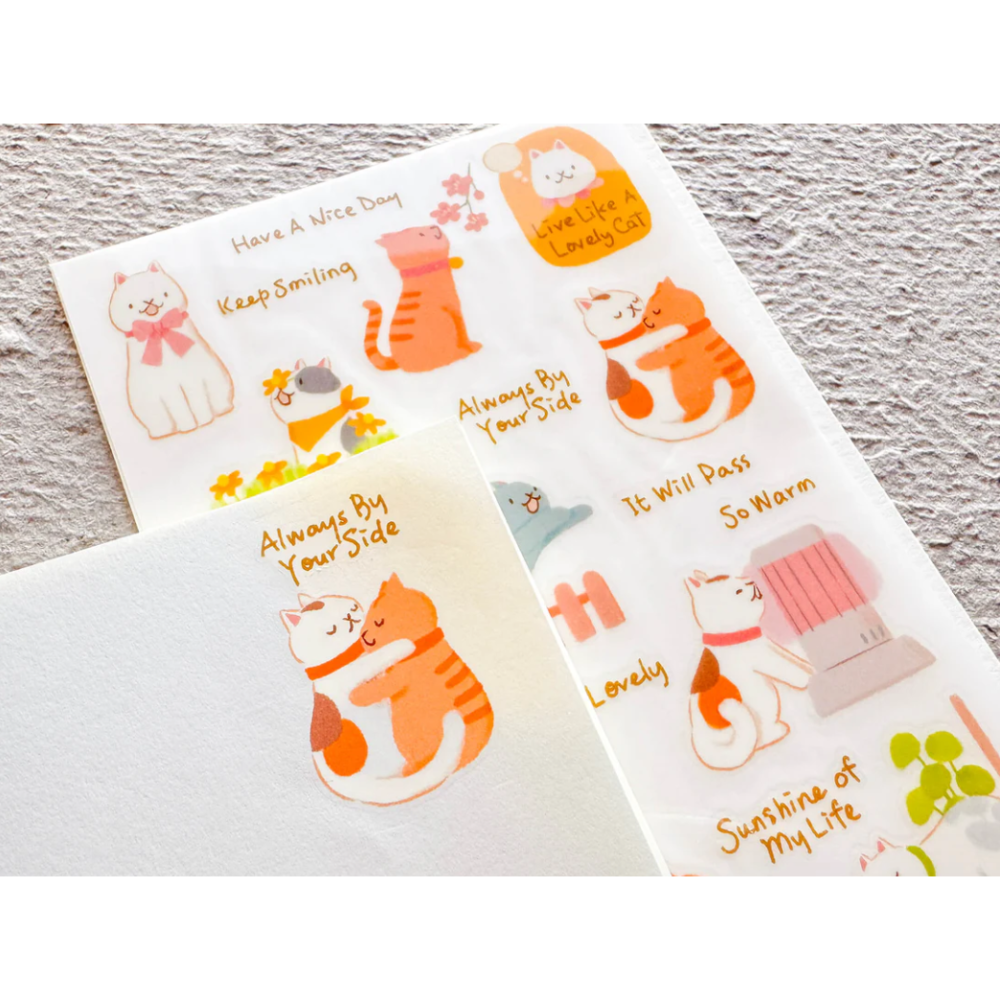 【後6款】Inksundae 轉印貼紙「慵懶貓咪生活/可愛貓咪生活/四季日子系列」【立夏手帳生活】-細節圖3