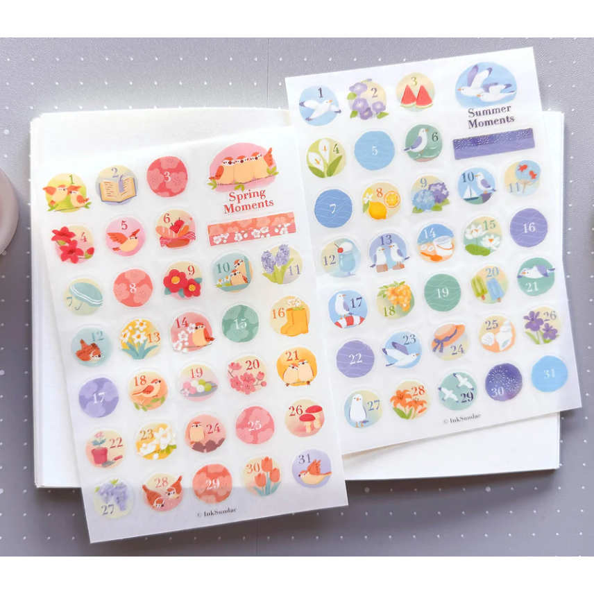 【後6款】Inksundae 轉印貼紙「慵懶貓咪生活/可愛貓咪生活/四季日子系列」【立夏手帳生活】-細節圖6