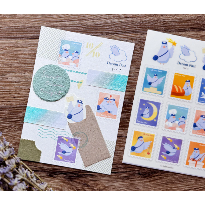 【前6款】Inksundae 轉印貼紙「平安無事的日子/夢境郵政局/閱讀的神奇魔法/咖啡的神奇魔法」【立夏手帳生活】-細節圖3