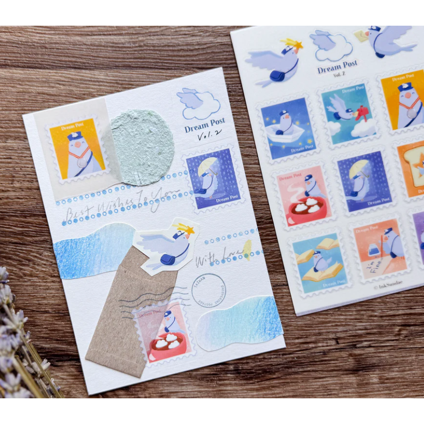 【前6款】Inksundae 轉印貼紙「平安無事的日子/夢境郵政局/閱讀的神奇魔法/咖啡的神奇魔法」【立夏手帳生活】-細節圖4