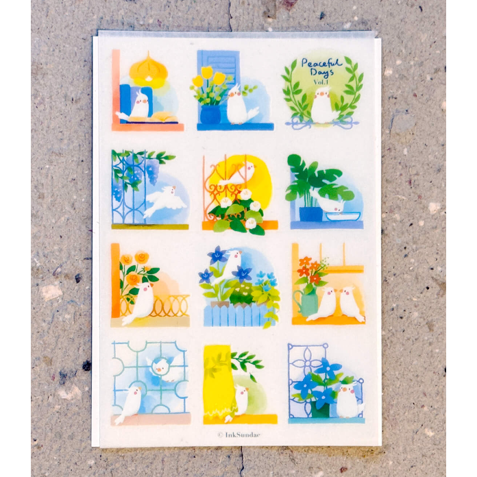 【前6款】Inksundae 轉印貼紙「平安無事的日子/夢境郵政局/閱讀的神奇魔法/咖啡的神奇魔法」【立夏手帳生活】-規格圖6