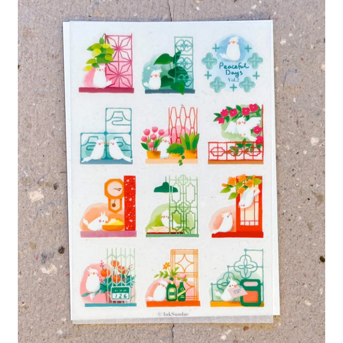 【前6款】Inksundae 轉印貼紙「平安無事的日子/夢境郵政局/閱讀的神奇魔法/咖啡的神奇魔法」【立夏手帳生活】-規格圖6