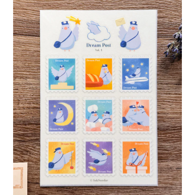 【前6款】Inksundae 轉印貼紙「平安無事的日子/夢境郵政局/閱讀的神奇魔法/咖啡的神奇魔法」【立夏手帳生活】-規格圖6