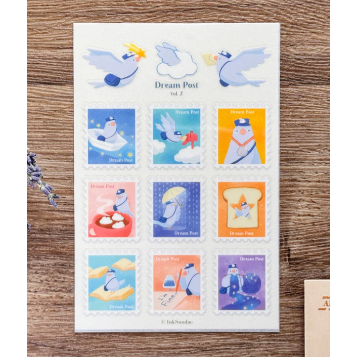 【前6款】Inksundae 轉印貼紙「平安無事的日子/夢境郵政局/閱讀的神奇魔法/咖啡的神奇魔法」【立夏手帳生活】-規格圖6