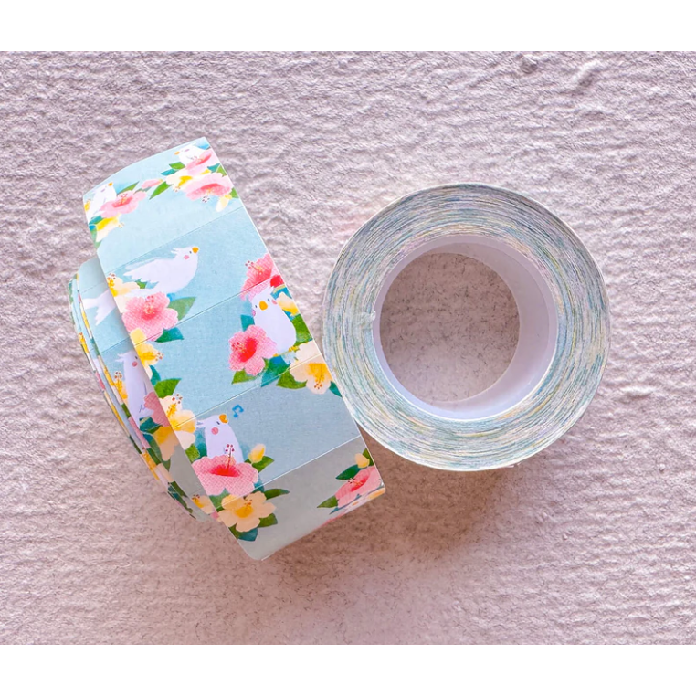 【2款】Inksundae 標籤貼紙卷「木槿開了/游吧！游吧！」【立夏手帳生活】-細節圖3