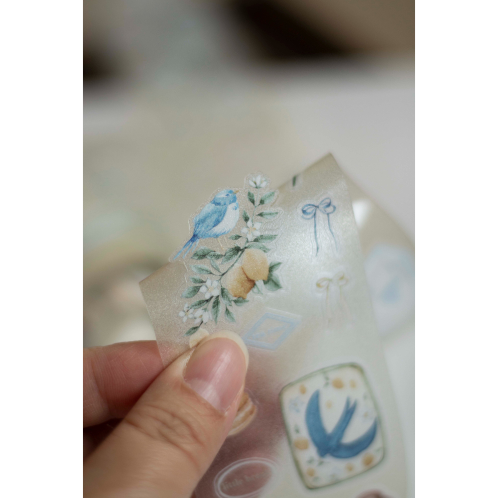 樂意loidesign 檸檬午茶Lemon Afternoon Tea 5cm燙金星光膜割型膠帶 【立夏手帳生活】-細節圖3