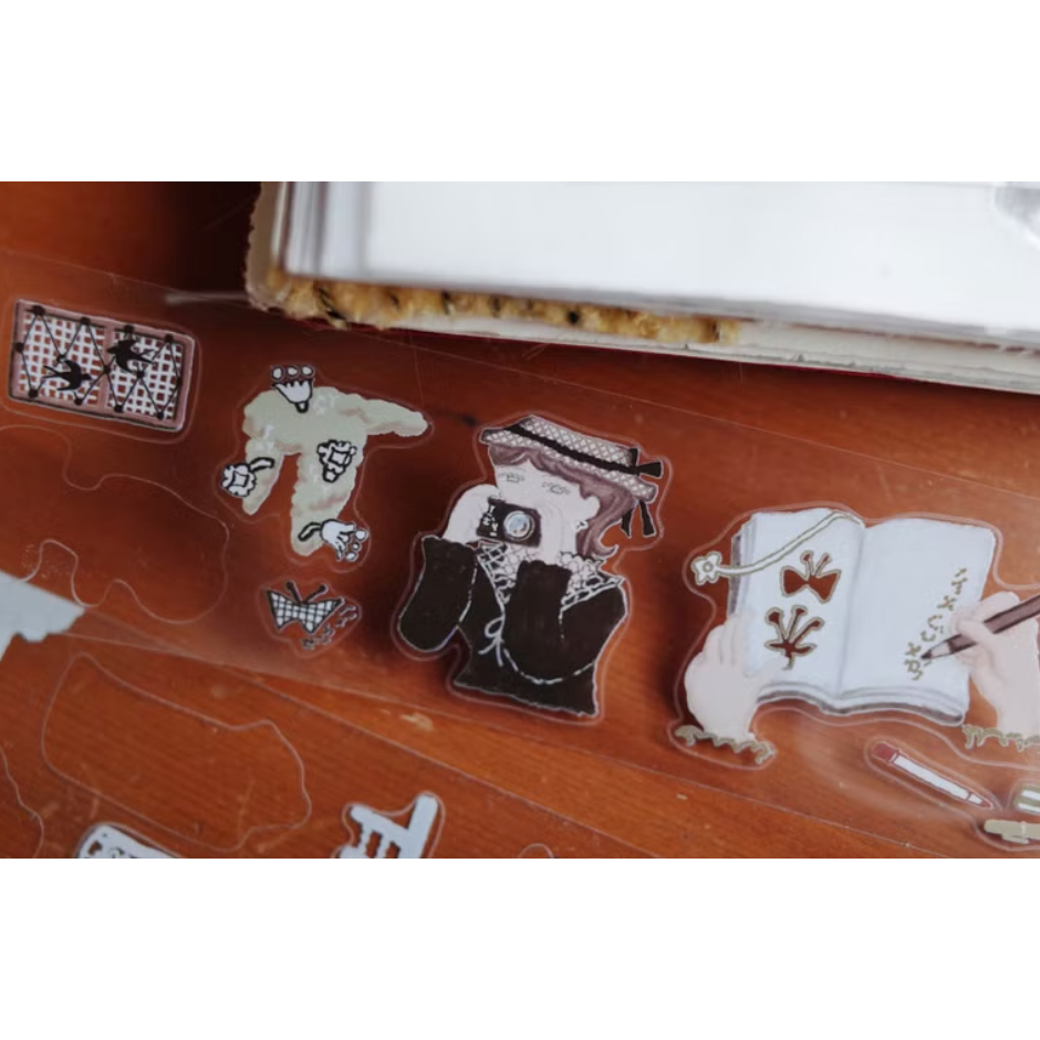 何包蛋 窗花小旅行 4cm亮面割型PET膠帶 misshoegg【立夏手帳生活】-細節圖2