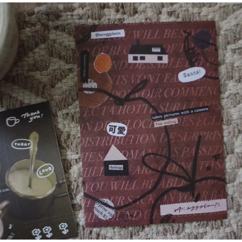 茄子先生 Messy But Cute 貼紙+明信片組 【立夏手帳生活】-細節圖5