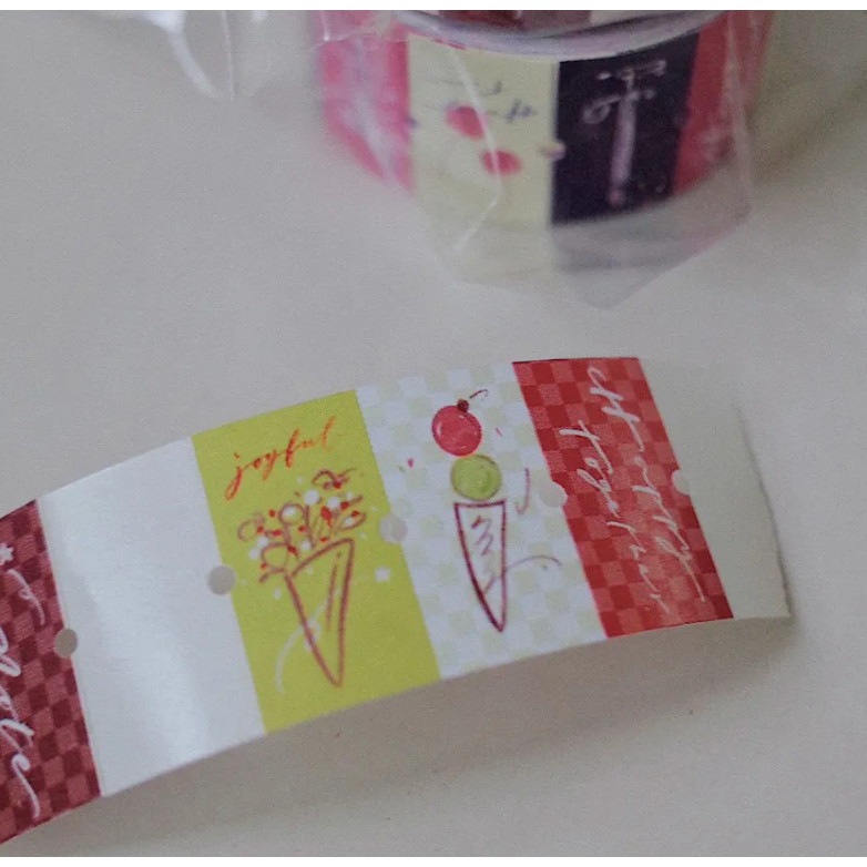 【2款】茄子先生「Joyful Time/Happy Moment」標籤貼紙卷【立夏手帳生活】-細節圖2